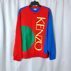 Kenzo Paris Colorblocked Oversize Crewneck Sweater